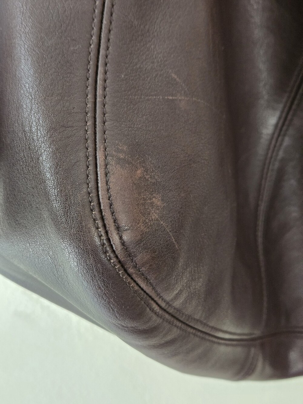 Coach 4177 Flatiron Mahogany Brown Hobo Bag Purse Vintage Leather Distressed - Picture 15 of 16
